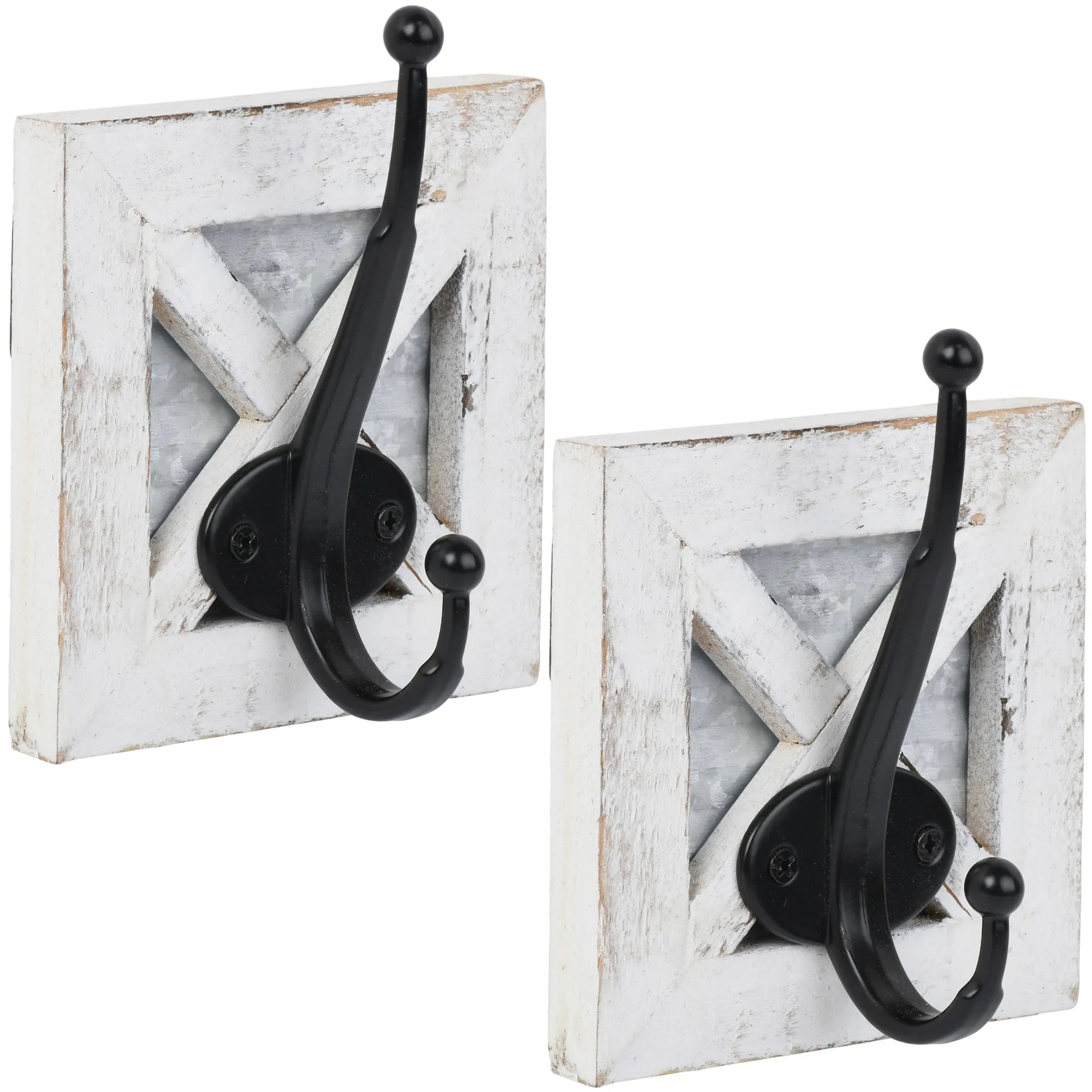 2 or 4 Piece Barn Door Rustic Wall Hooks