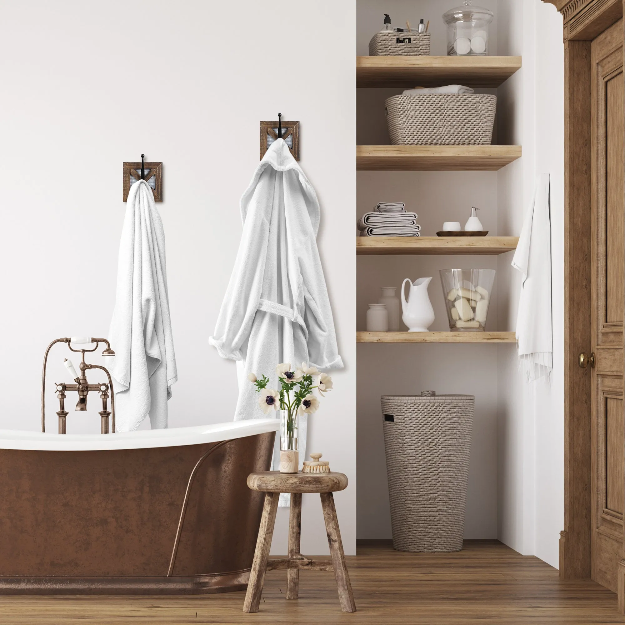 2 or 4 Piece Barn Door Rustic Wall Hooks