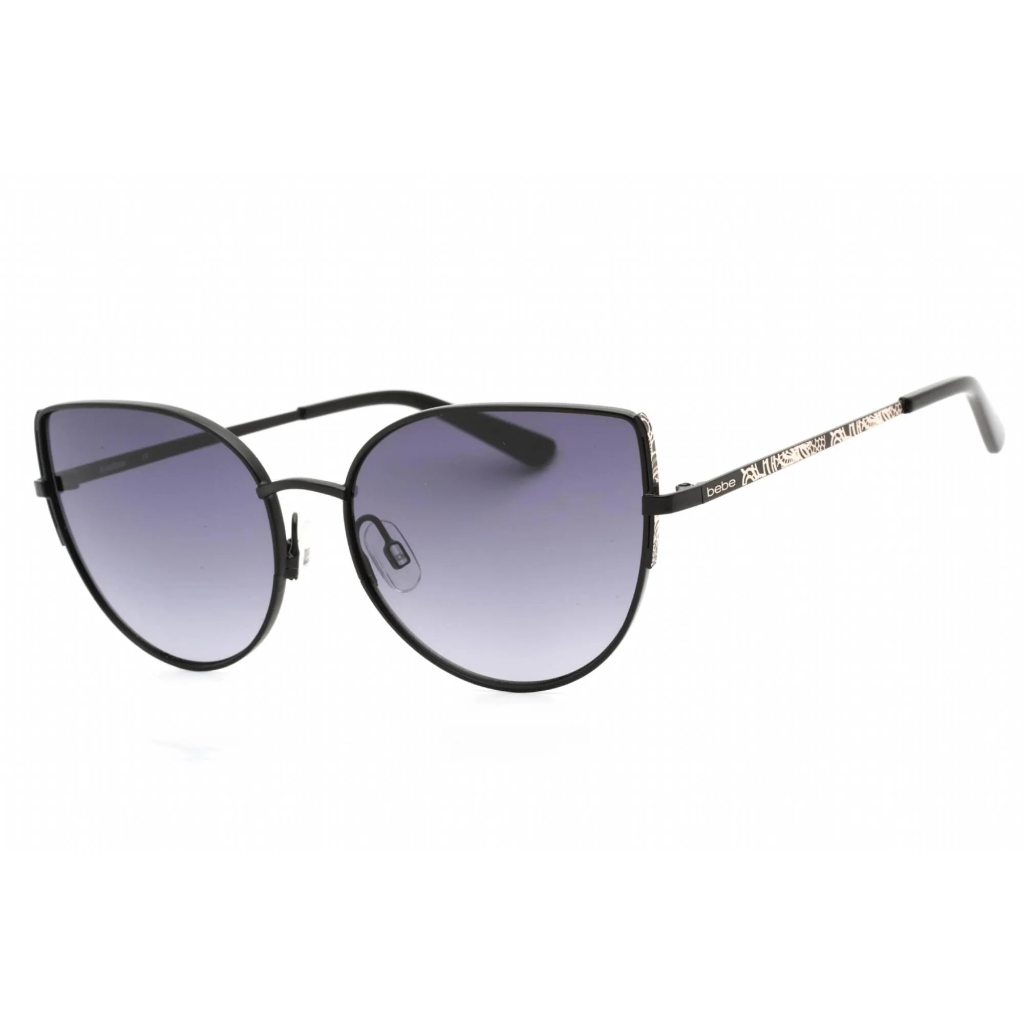 Bebe Women's Sunglasses - Jet Full Rim Cat Eye Smoke Gradient Lens Frame | BB7230 001