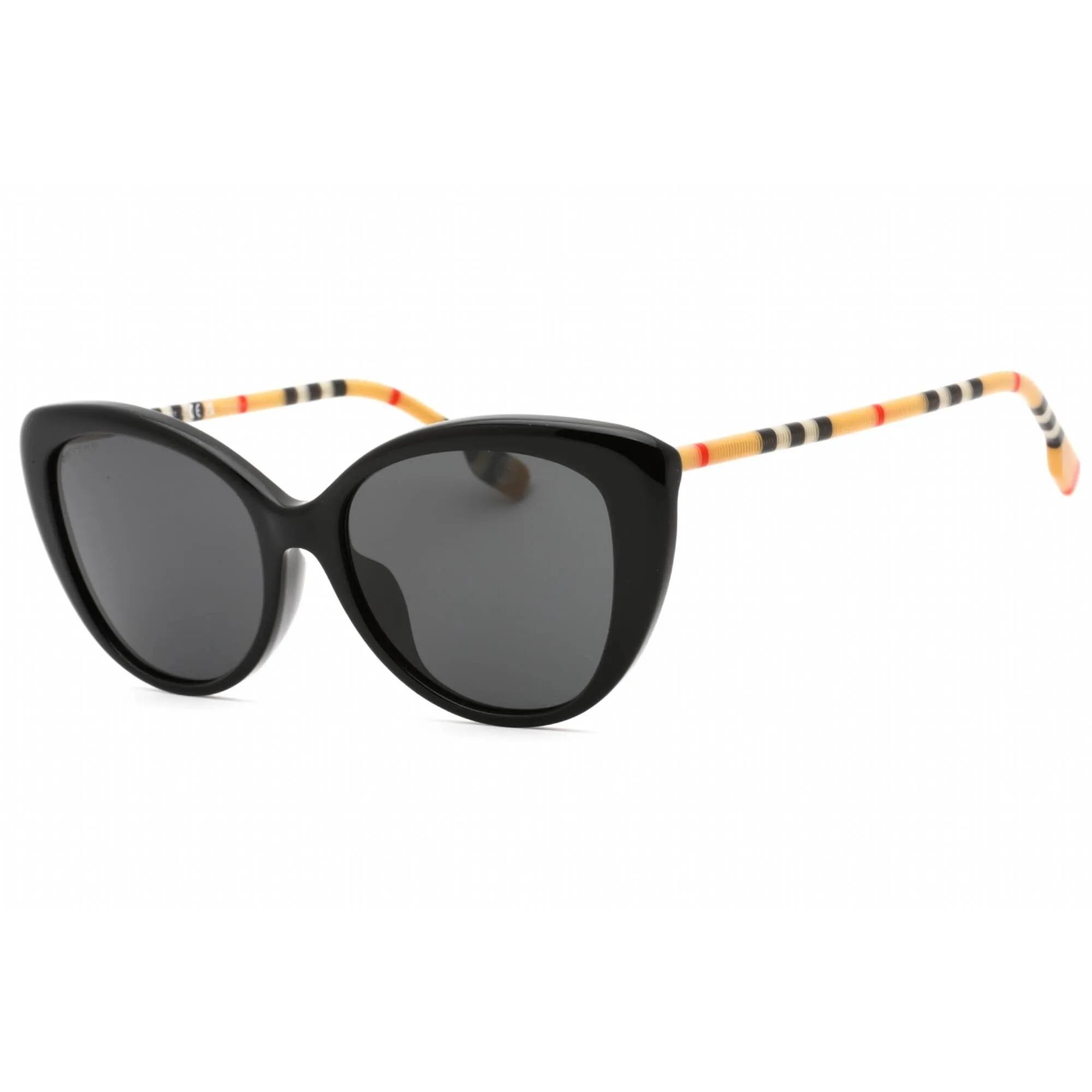 Burberry Women's Sunglasses - Black Cat Eye Frame Dark Grey Lens | 0BE4407F 385387