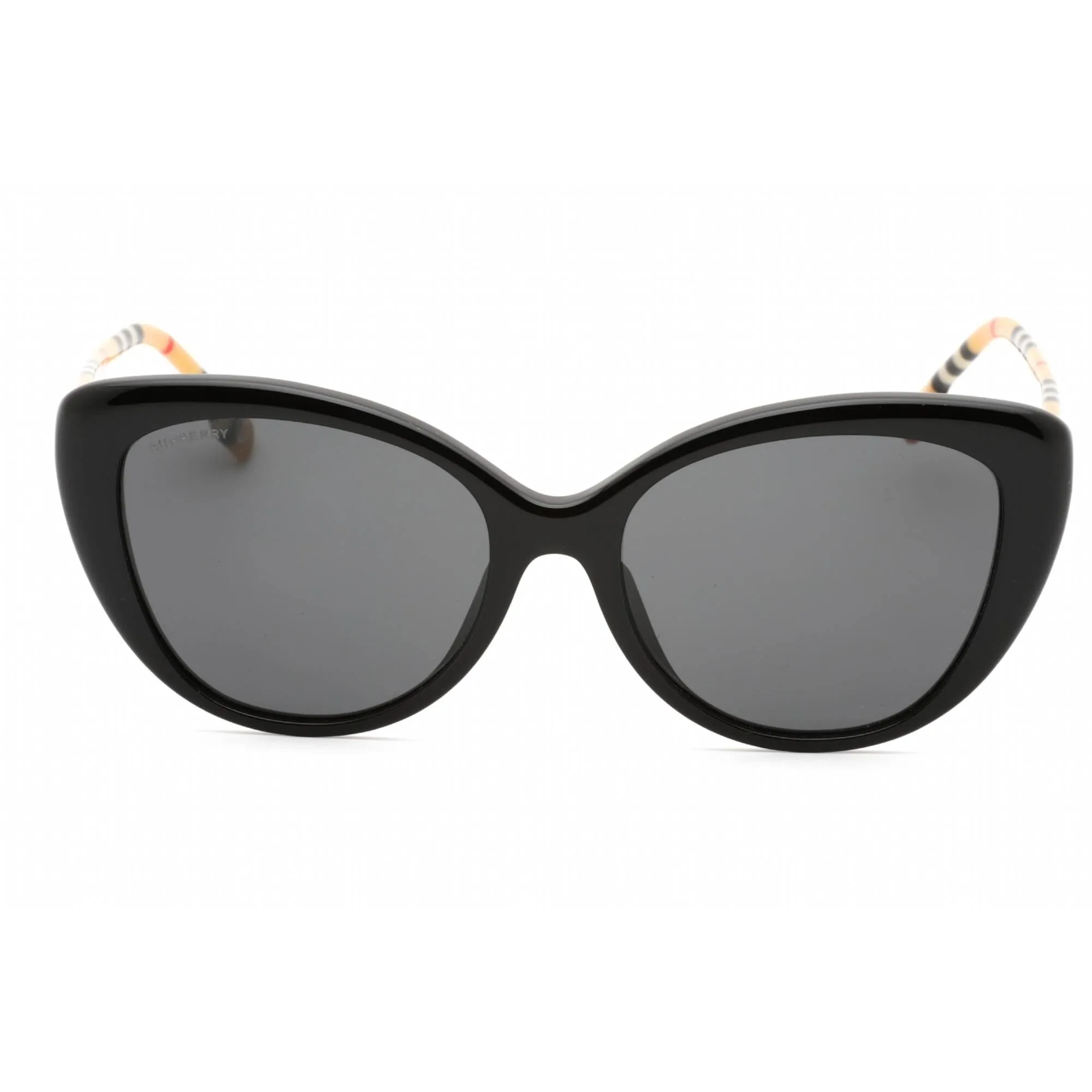 Burberry Women's Sunglasses - Black Cat Eye Frame Dark Grey Lens | 0BE4407F 385387