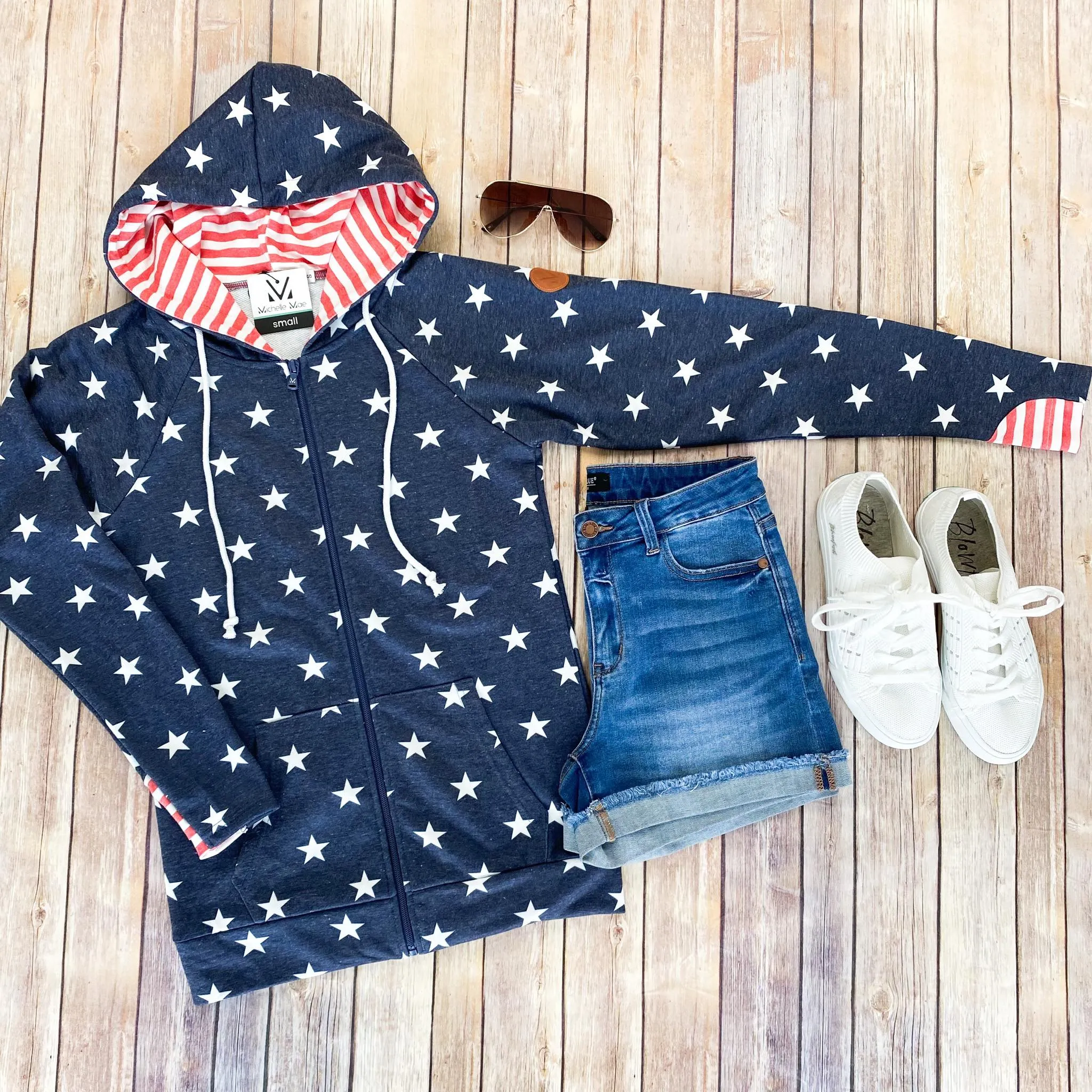 IN STOCK Stars and Stripes FullZip Hoodie