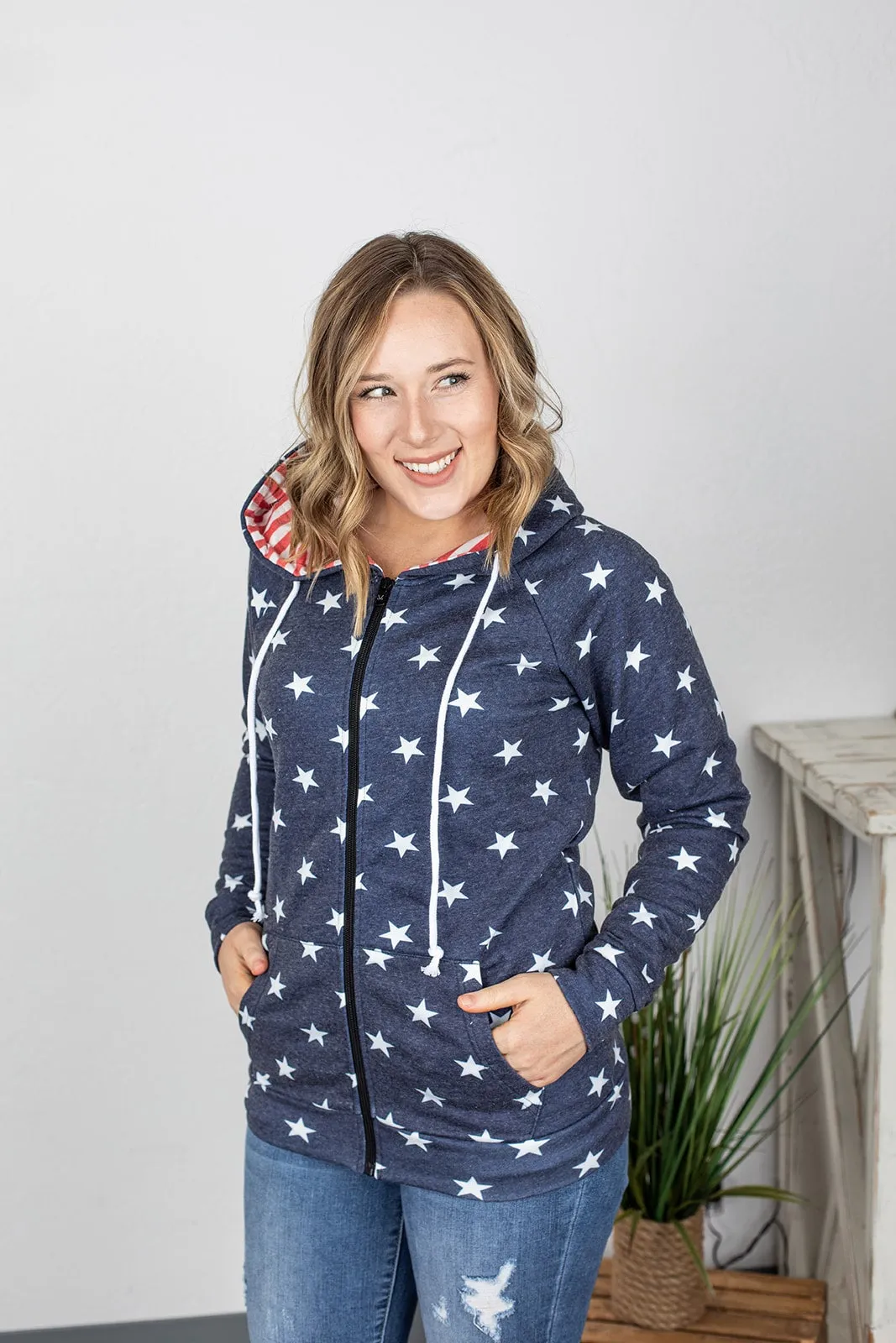 IN STOCK Stars and Stripes FullZip Hoodie