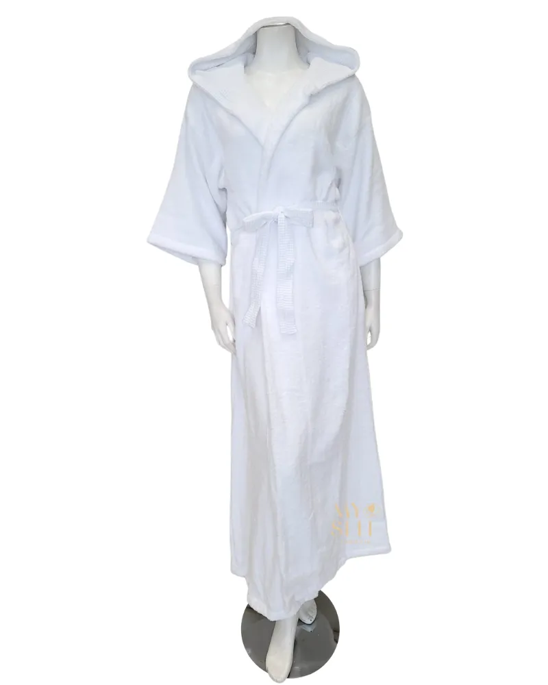 Iora Lingerie 100% Cotton Hooded Terry Bath Robe