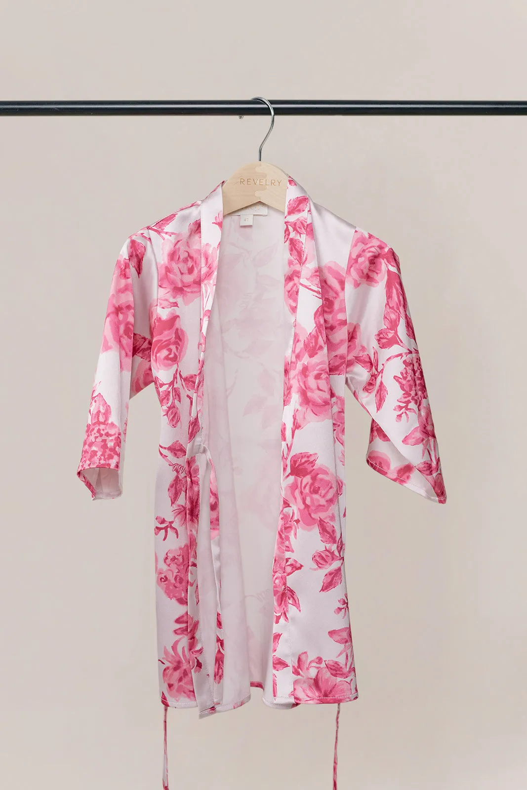 Kids Getting Ready Satin Floral Print Robe | Made To Order