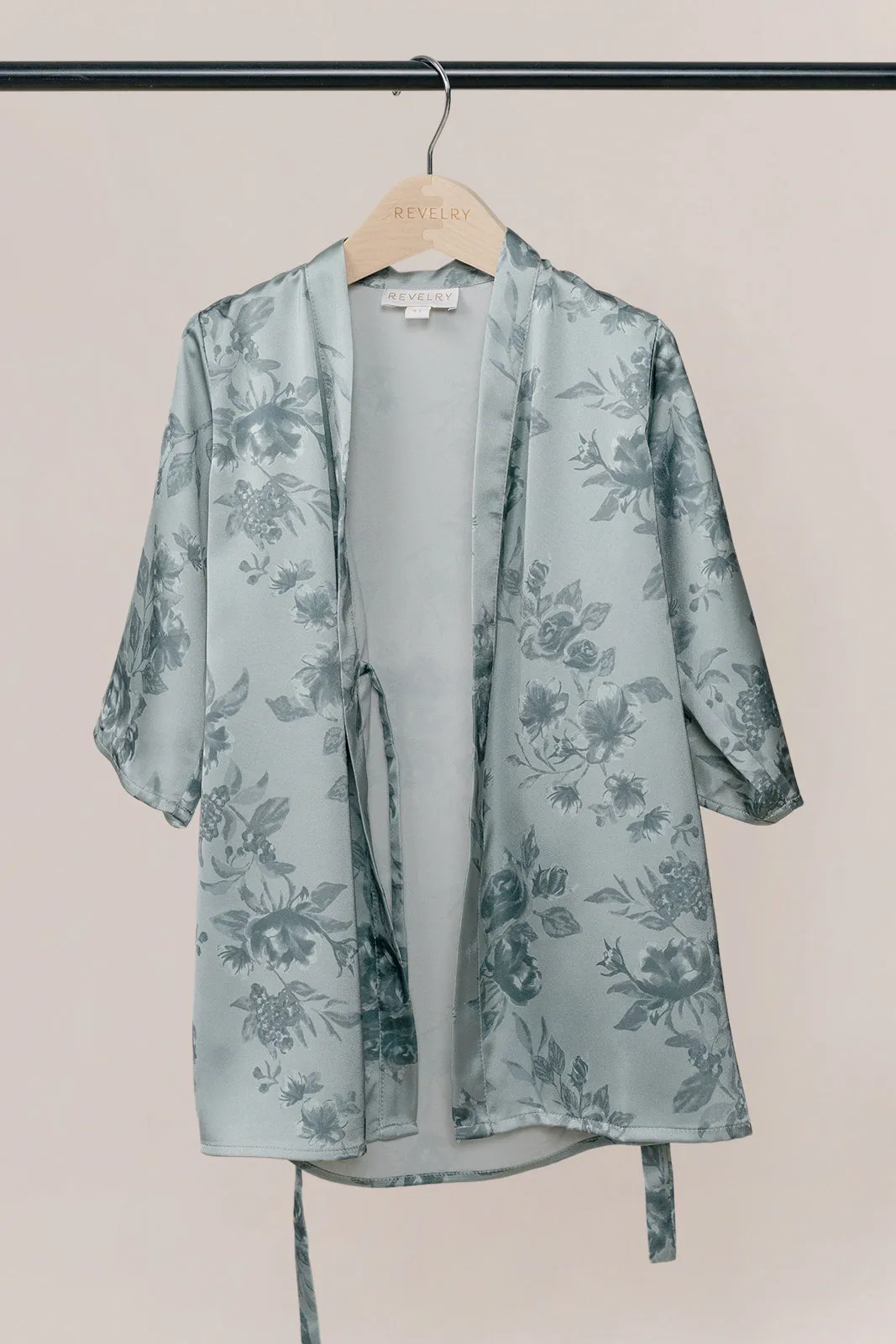 Kids Getting Ready Satin Floral Print Robe | Made To Order