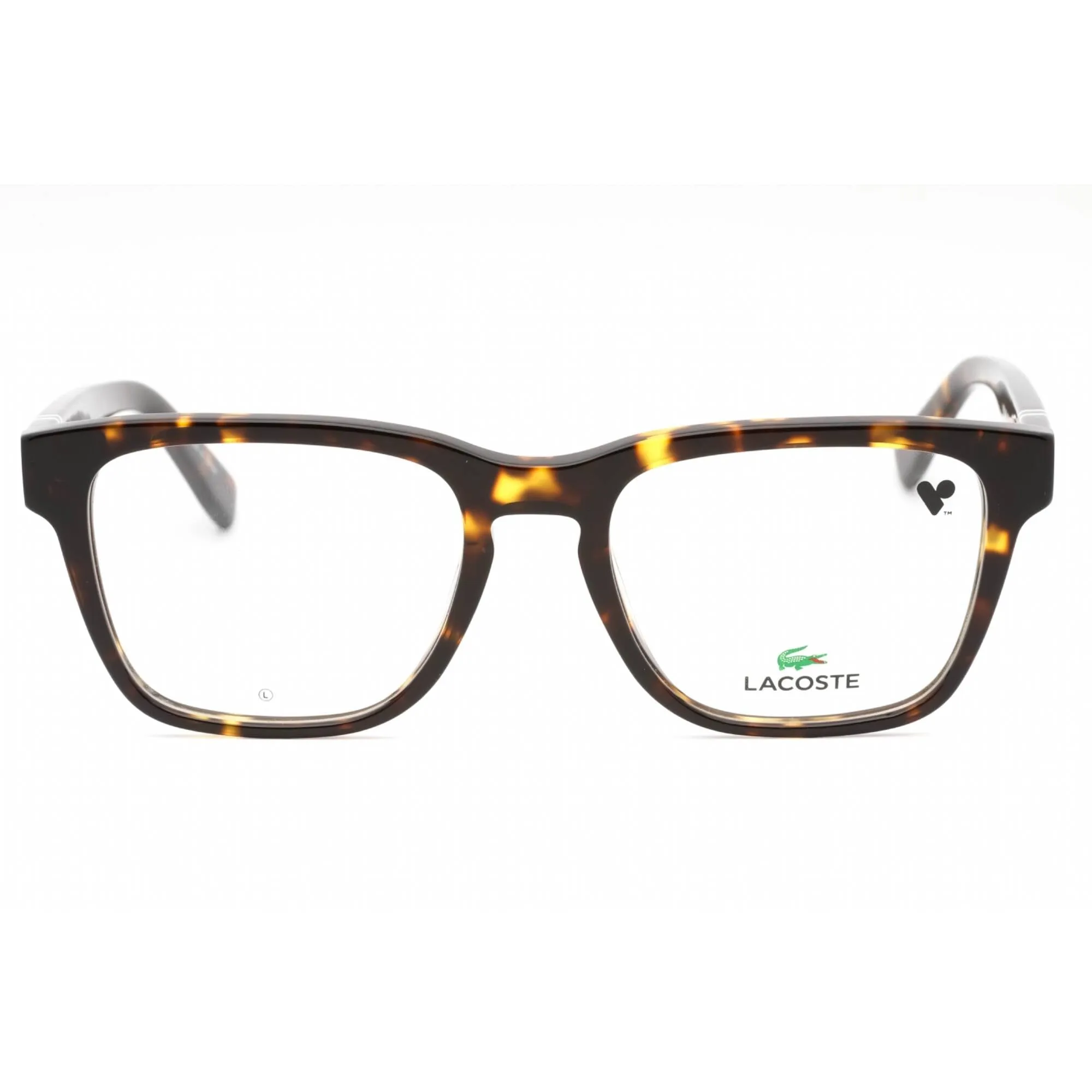 Lacoste Men's Eyeglasses - Dark Havana Plastic Square Shape Full Rim Frame | L2932 230