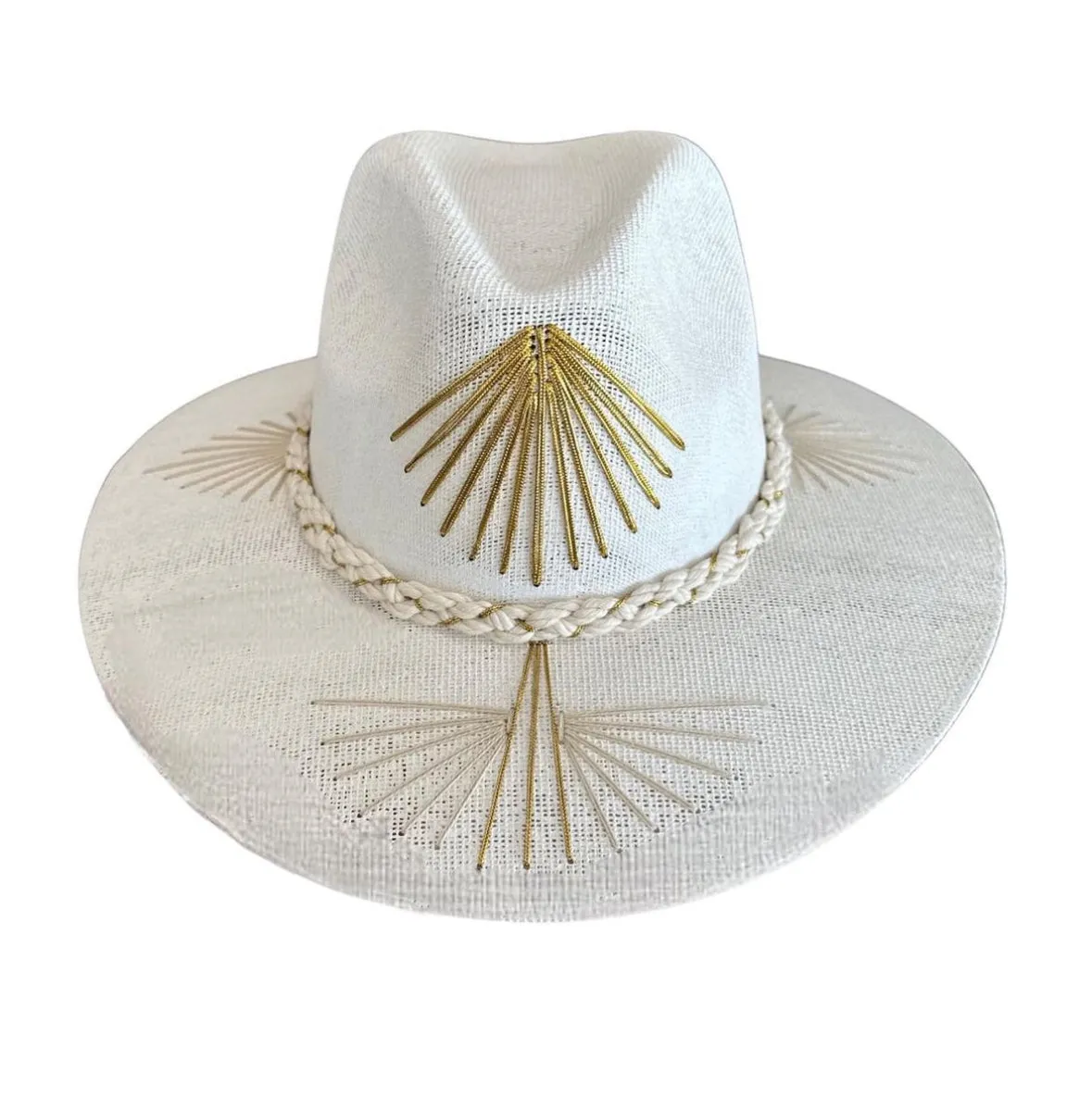 <p>Threaded Lines Braided Strap Hat</p>