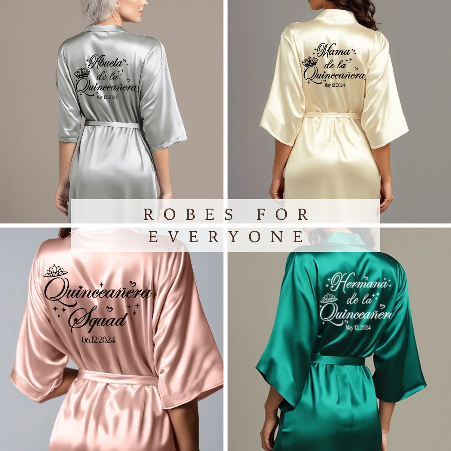 Personalized Blush Pink Mis Quince Años Robes