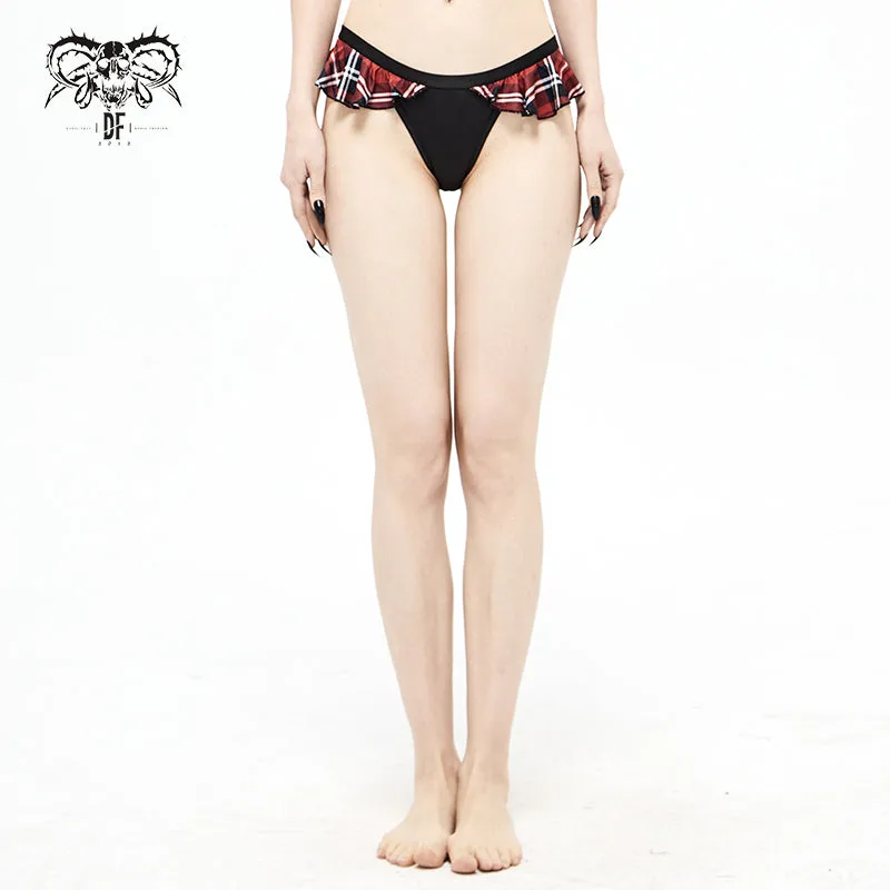 SST019B Scottish red plaid swim shorts