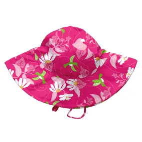 Tropical Brim Sun Protection Hat-Fuchsia Hummingbird