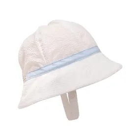 Worth Avenue White Seersucker Henrys Boat Bucket Hat